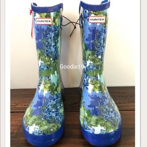 Hunter for Target Boots Blue Patterned Rain Boots